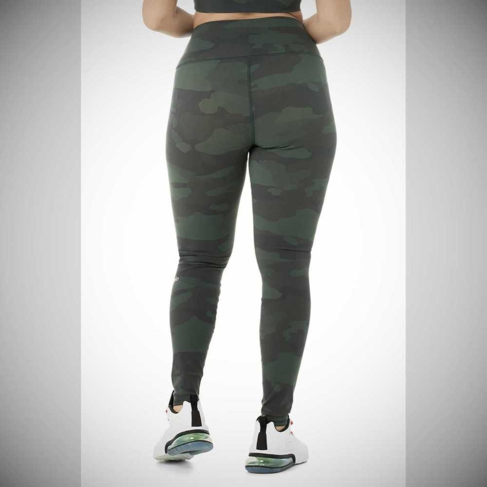 Leggins Alo Yoga High-Cintura Camo Vapor Mujer Verdes | MX-79SLKB