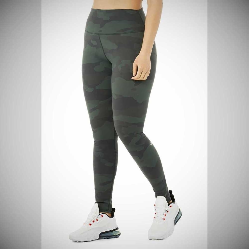 Leggins Alo Yoga High-Cintura Camo Vapor Mujer Verdes | MX-79SLKB