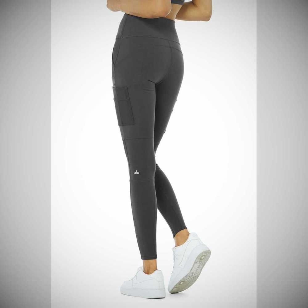 Leggins Alo Yoga High-Cintura Cargo Mujer Grises | MX-02TPDK