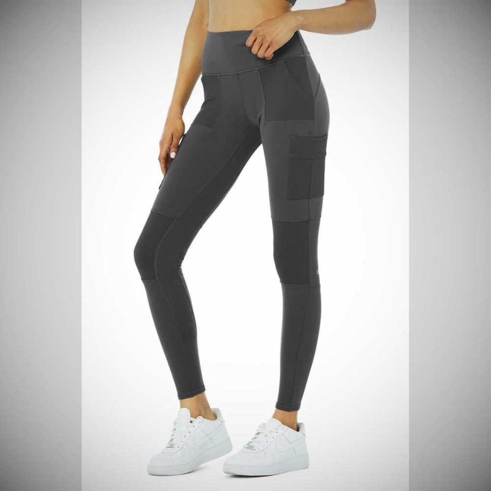 Leggins Alo Yoga High-Cintura Cargo Mujer Grises | MX-02TPDK