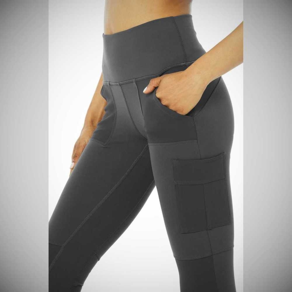 Leggins Alo Yoga High-Cintura Cargo Mujer Grises | MX-02TPDK