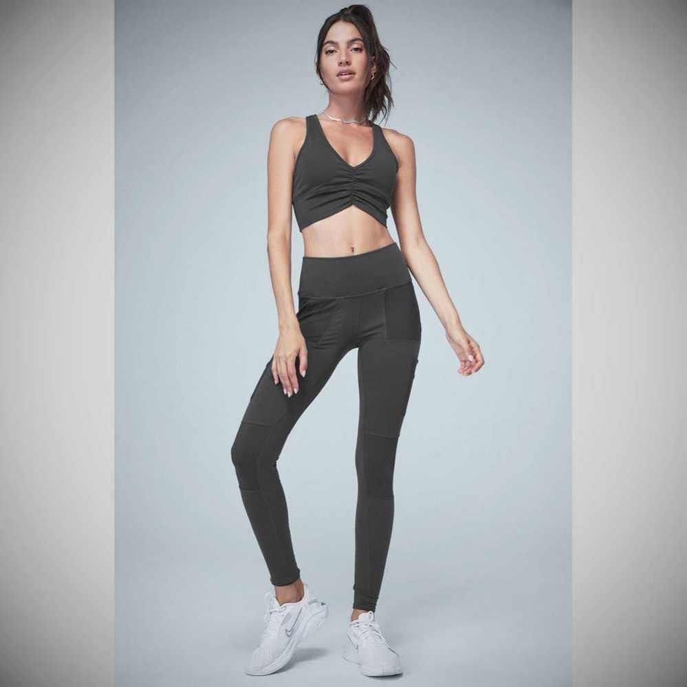 Leggins Alo Yoga High-Cintura Cargo Mujer Grises | MX-02TPDK