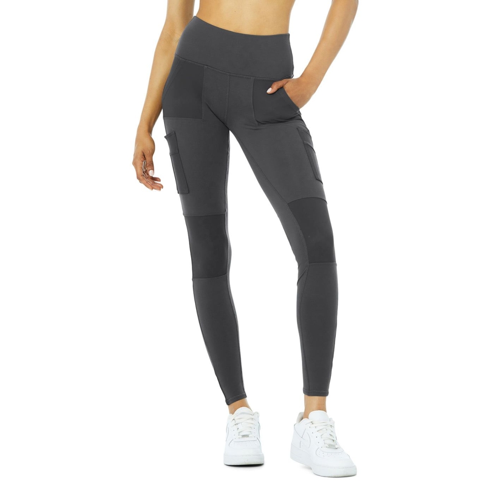 Leggins Alo Yoga High-Cintura Cargo Mujer Grises | MX-02TPDK