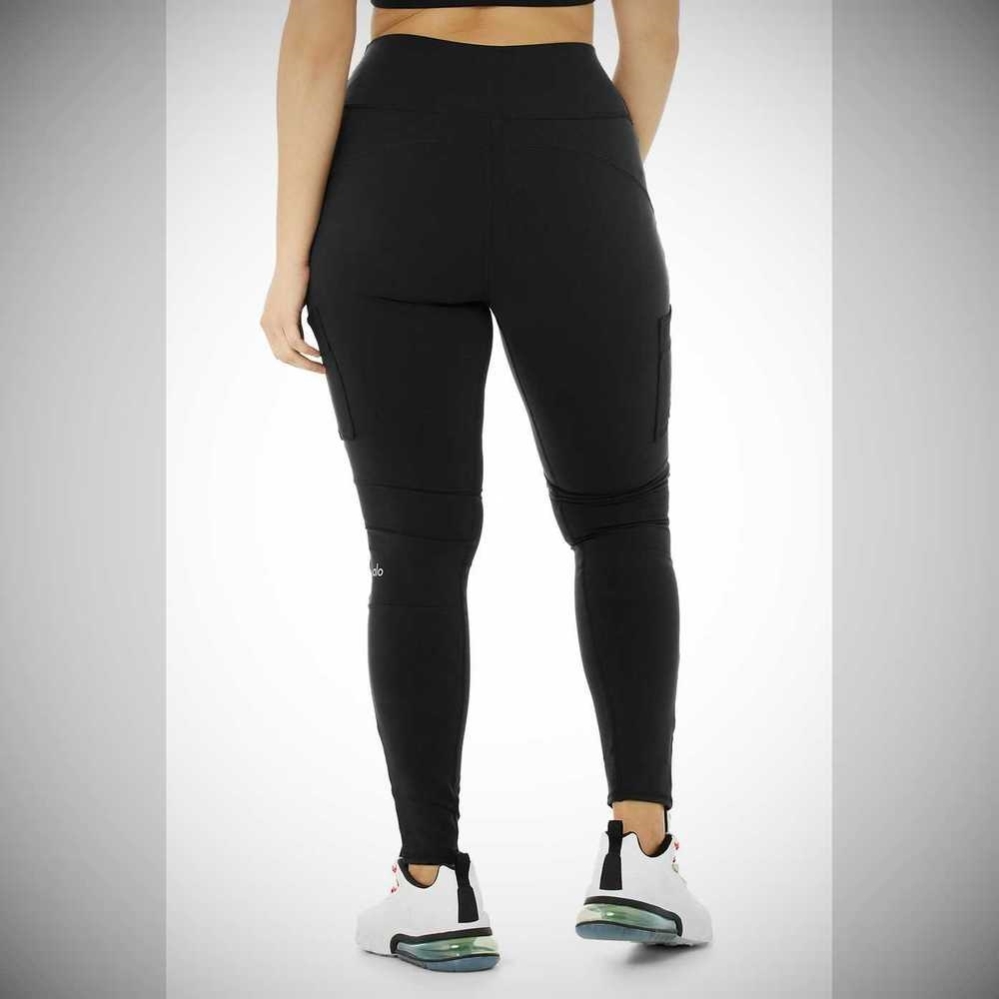 Leggins Alo Yoga High-Cintura Cargo Mujer Negros | MX-68IWAF