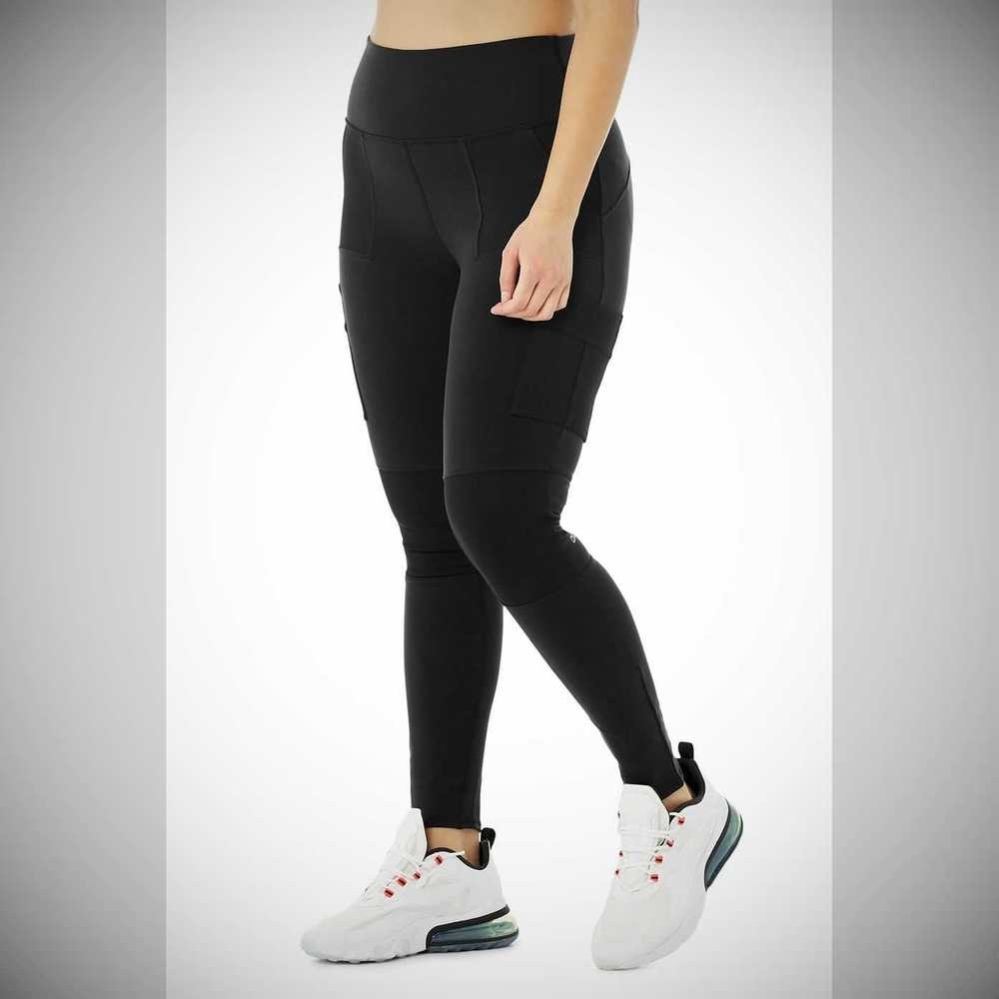 Leggins Alo Yoga High-Cintura Cargo Mujer Negros | MX-68IWAF