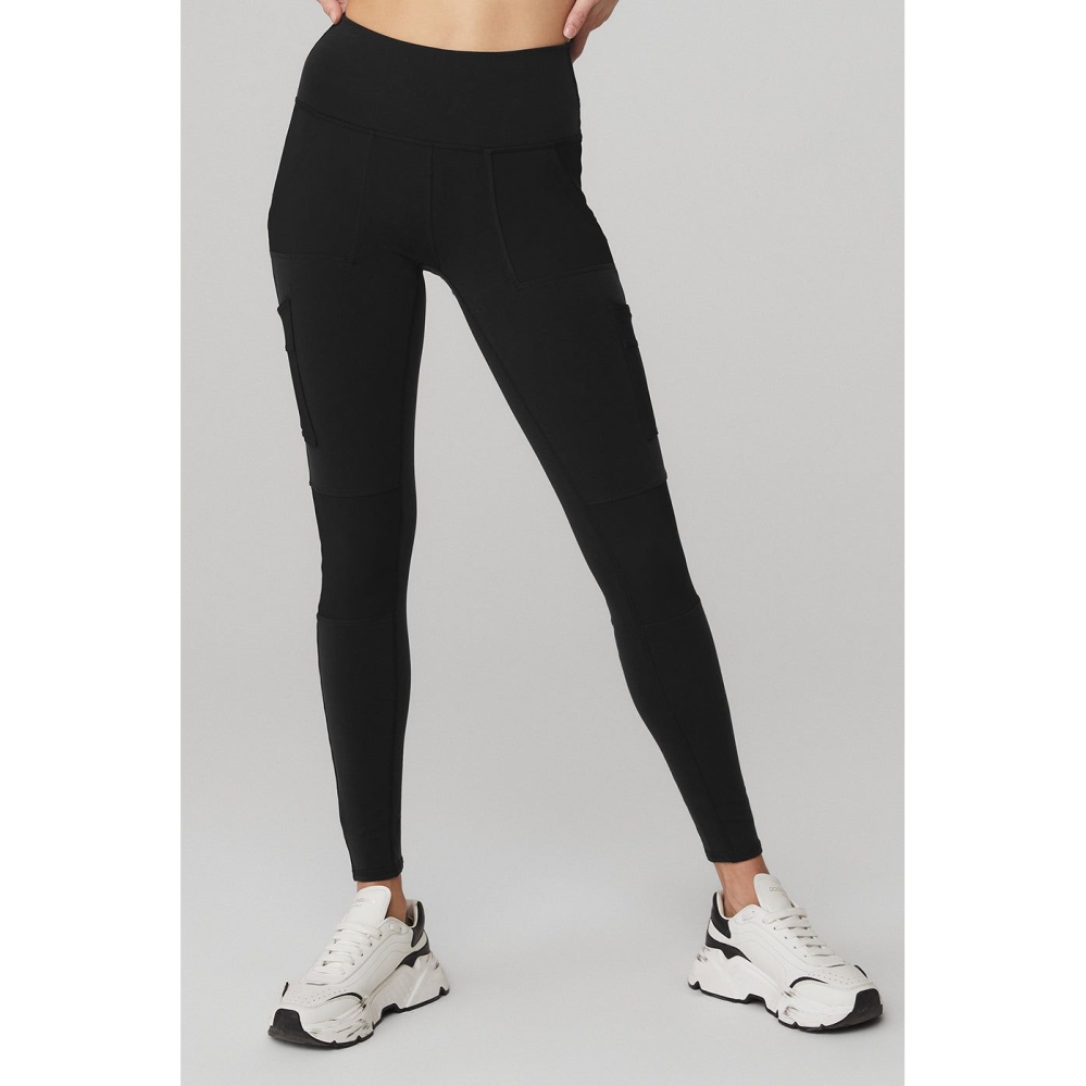 Leggins Alo Yoga High-Cintura Cargo Mujer Negros | MX-68IWAF