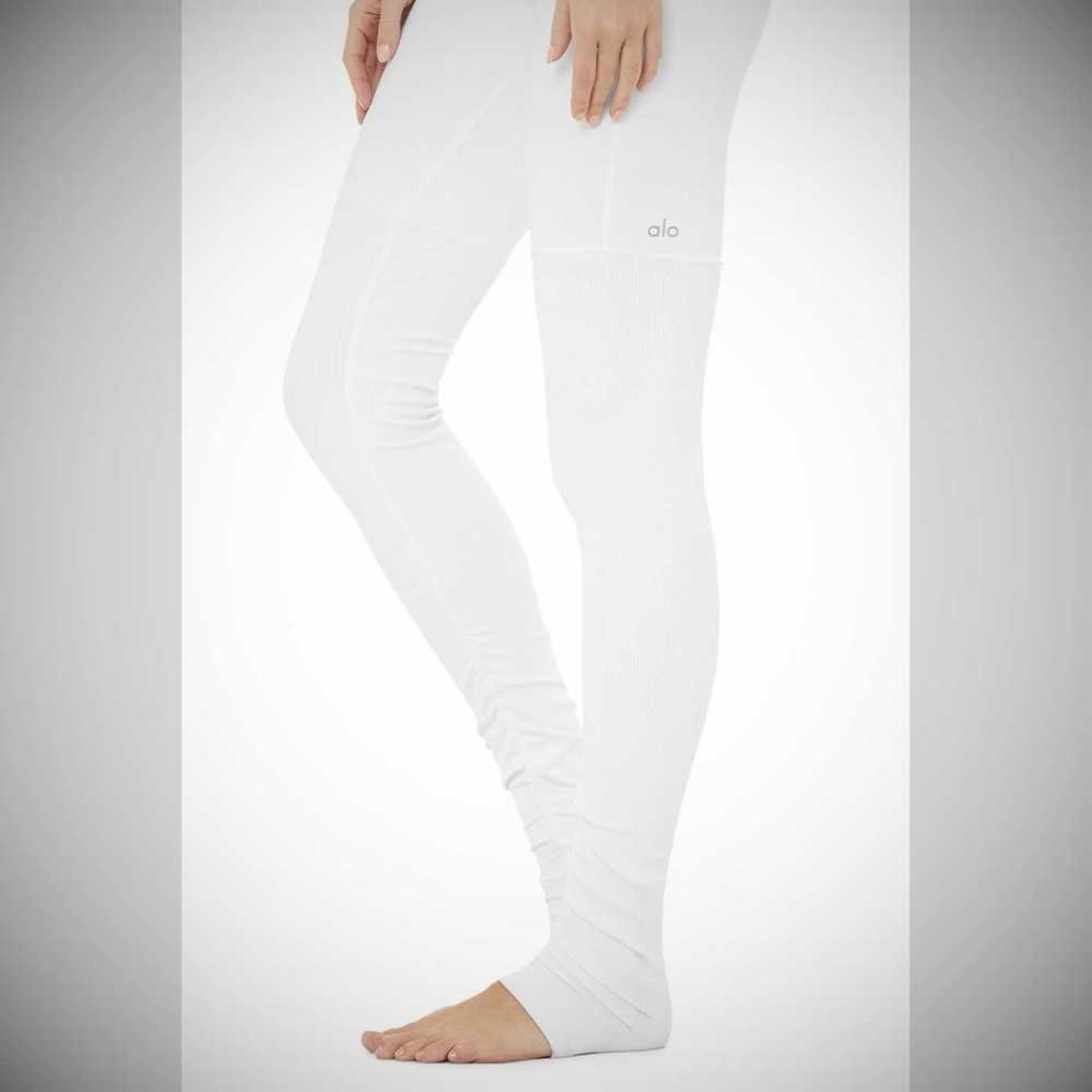 Leggins Alo Yoga High-Cintura Goddess Mujer Blancos | MX-64NOUZ