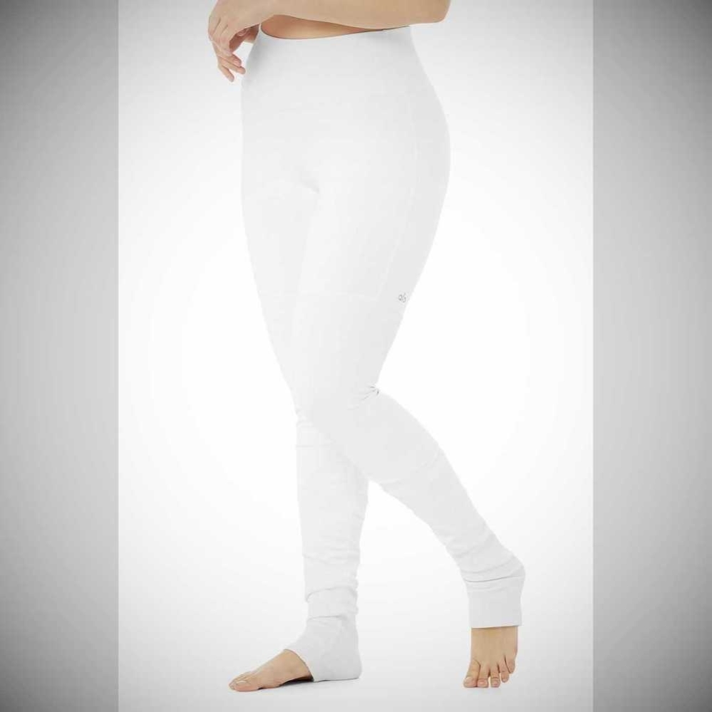 Leggins Alo Yoga High-Cintura Goddess Mujer Blancos | MX-64NOUZ