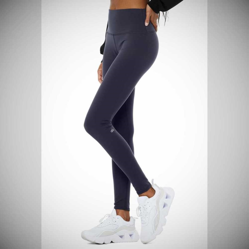 Leggins Alo Yoga High-Cintura Invierno Warmth Plush Mujer Azul Marino | MX-32QIHC