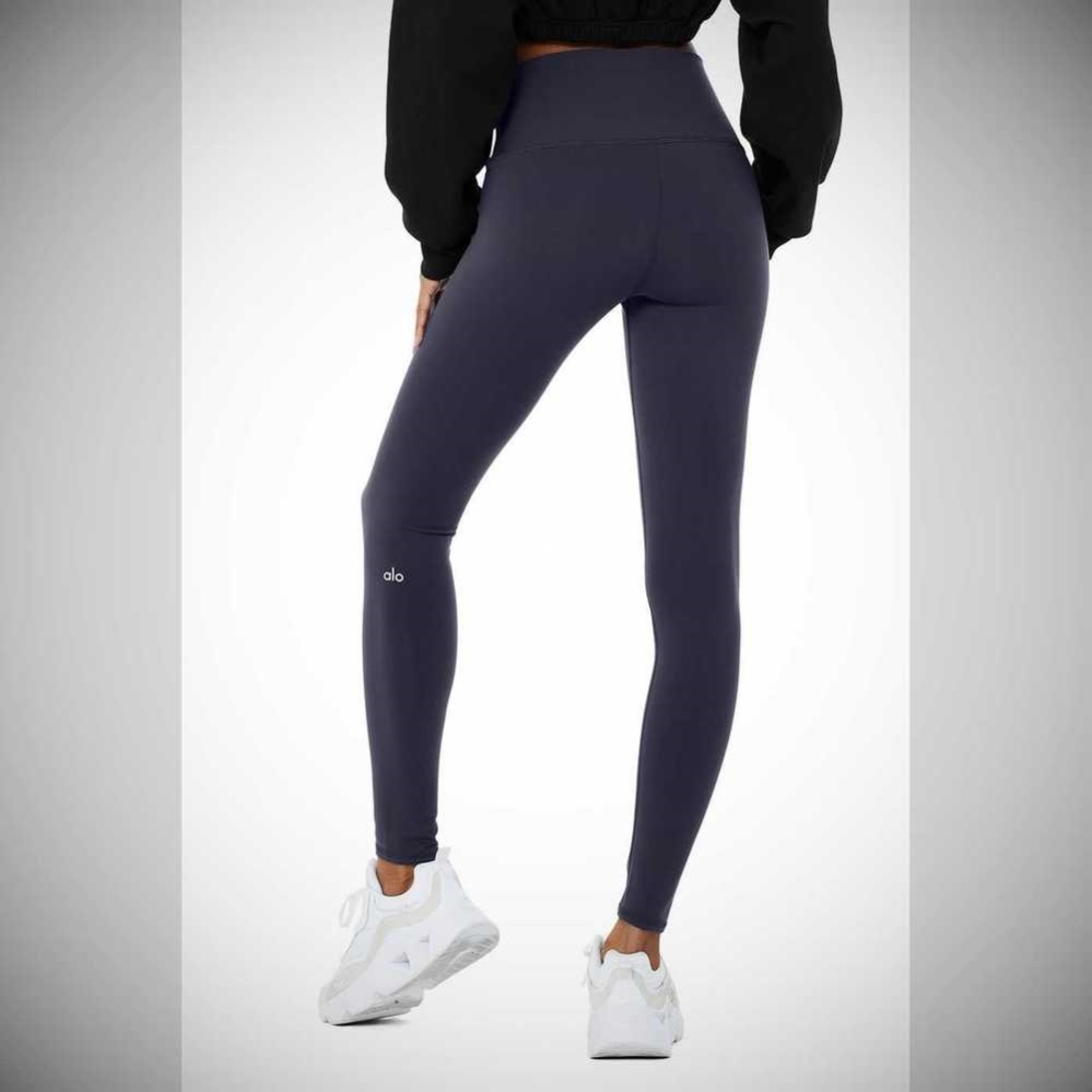 Leggins Alo Yoga High-Cintura Invierno Warmth Plush Mujer Azul Marino | MX-32QIHC