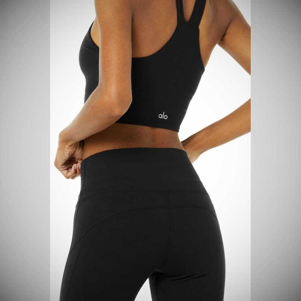 Leggins Alo Yoga High-Cintura Invierno Warmth Plush Stirrup Mujer Negros | MX-69FDOL