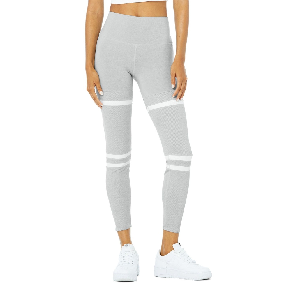 Leggins Alo Yoga High-Cintura Legit Mujer Grises Blancos | MX-14PUQM