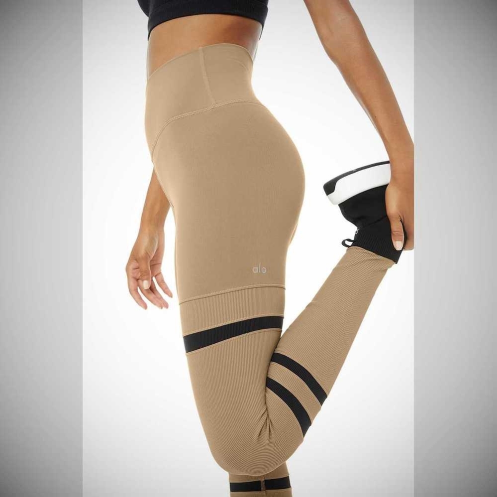 Leggins Alo Yoga High-Cintura Legit Mujer Marrom Negros | MX-81WYOD