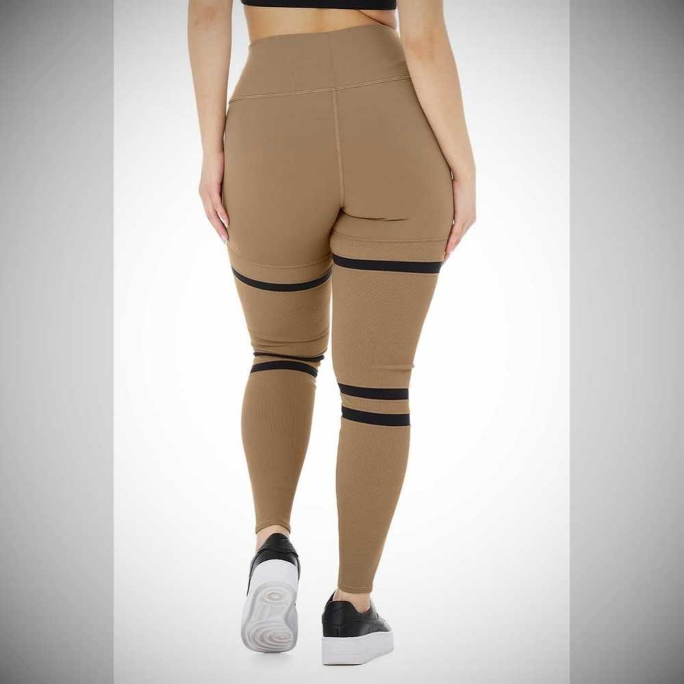 Leggins Alo Yoga High-Cintura Legit Mujer Marrom Negros | MX-81WYOD