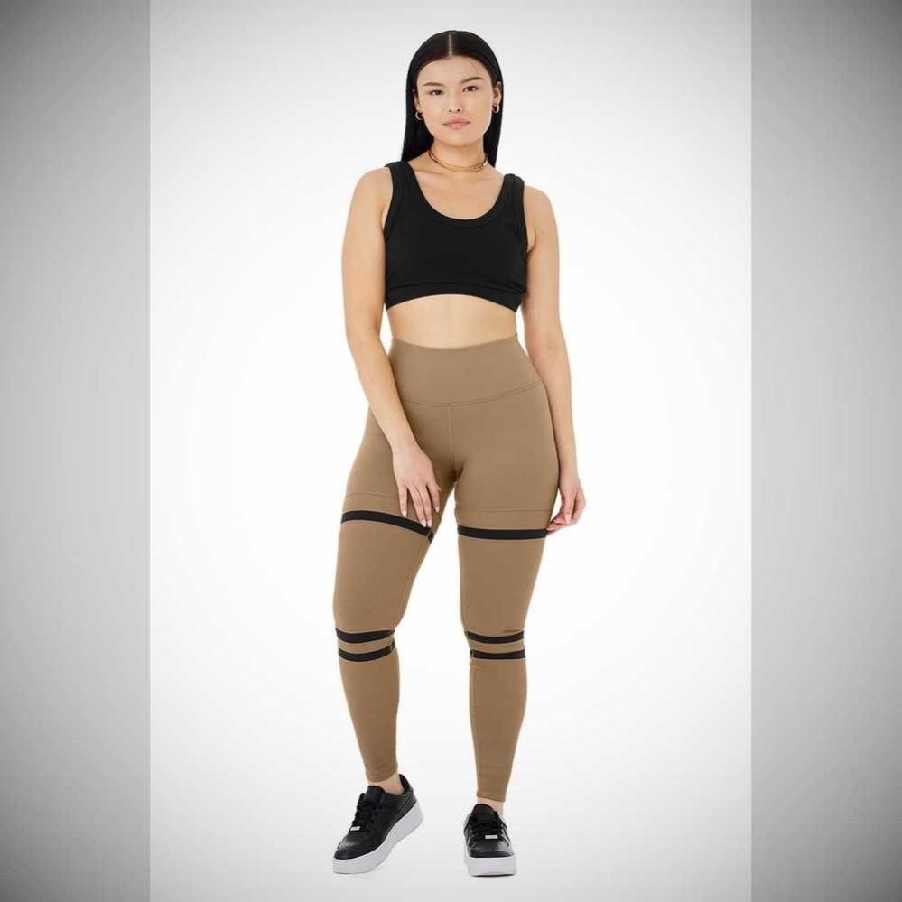 Leggins Alo Yoga High-Cintura Legit Mujer Marrom Negros | MX-81WYOD