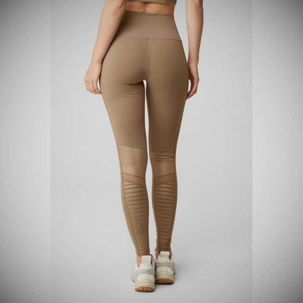 Leggins Alo Yoga High-Cintura Moto Mujer Marrom | MX-37IHUB