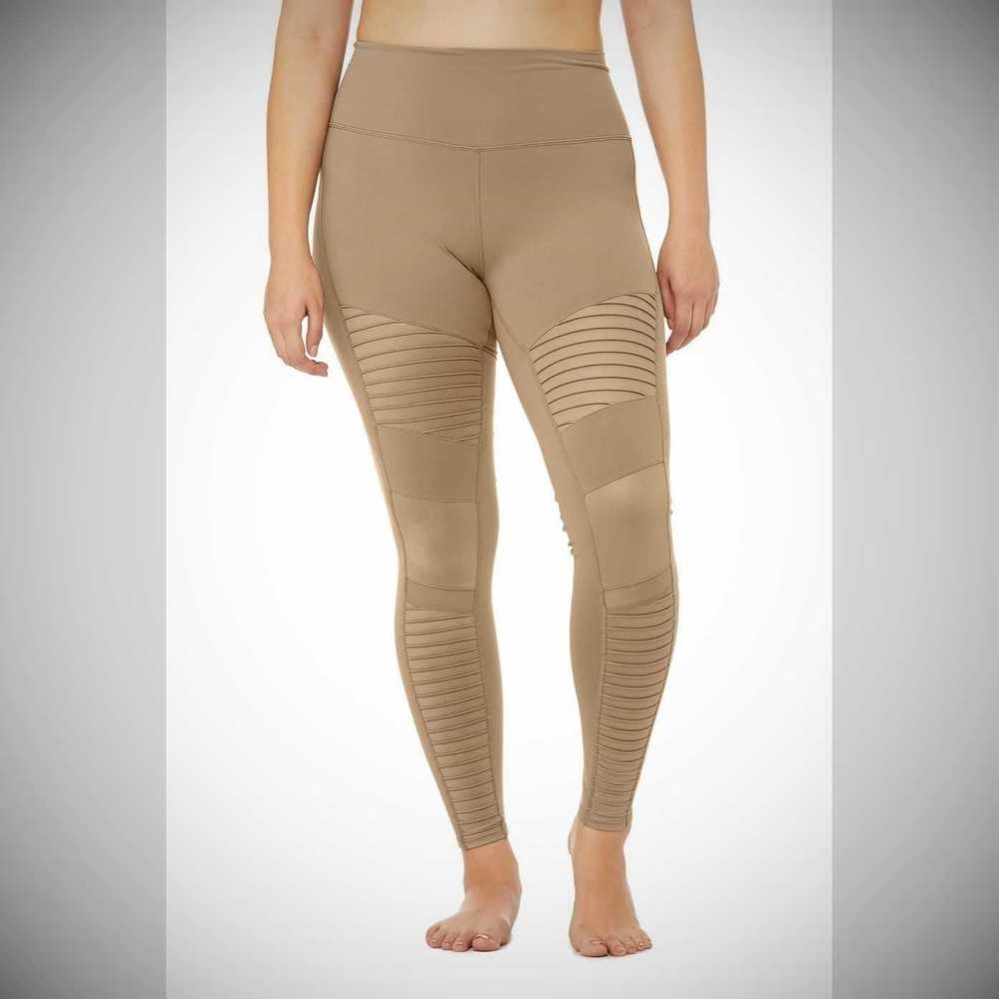 Leggins Alo Yoga High-Cintura Moto Mujer Marrom | MX-37IHUB