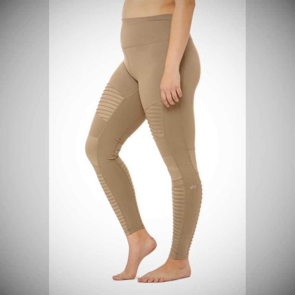 Leggins Alo Yoga High-Cintura Moto Mujer Marrom | MX-37IHUB