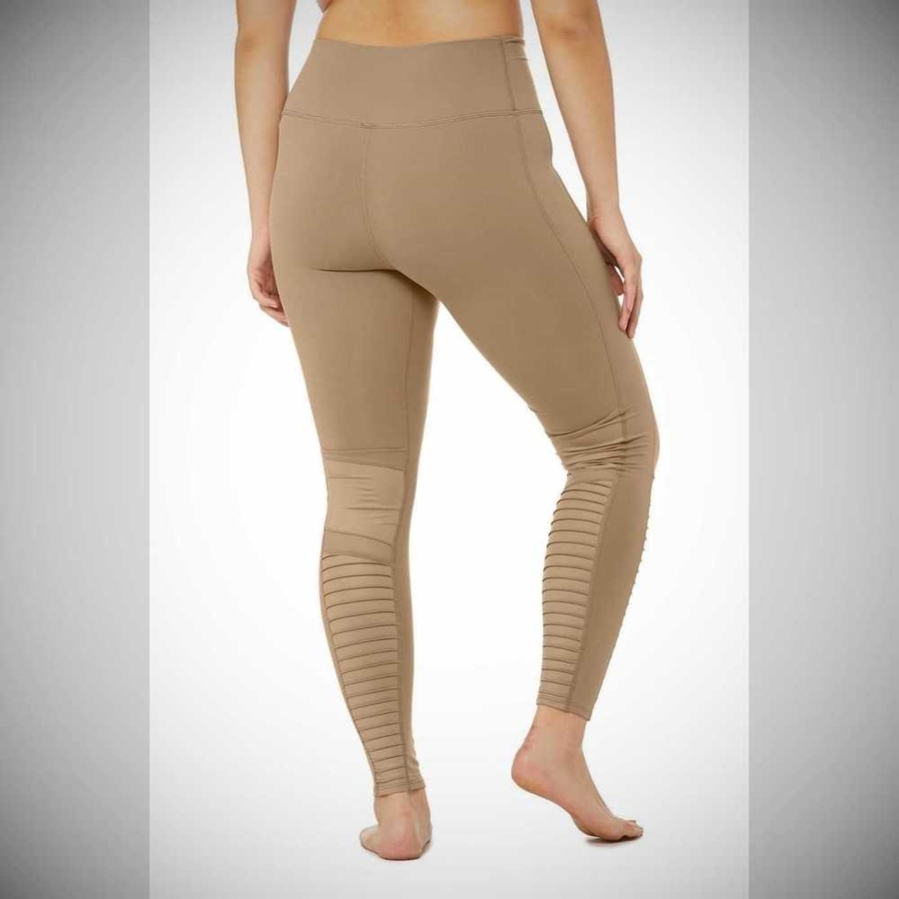 Leggins Alo Yoga High-Cintura Moto Mujer Marrom | MX-37IHUB