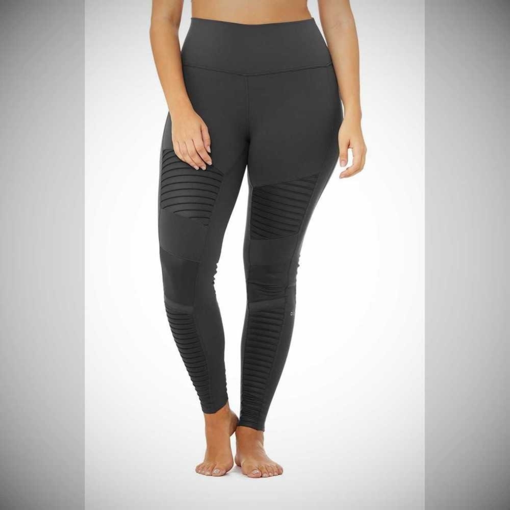 Leggins Alo Yoga High-Cintura Moto Mujer Grises | MX-63AFKT