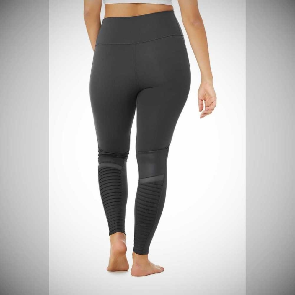 Leggins Alo Yoga High-Cintura Moto Mujer Grises | MX-63AFKT