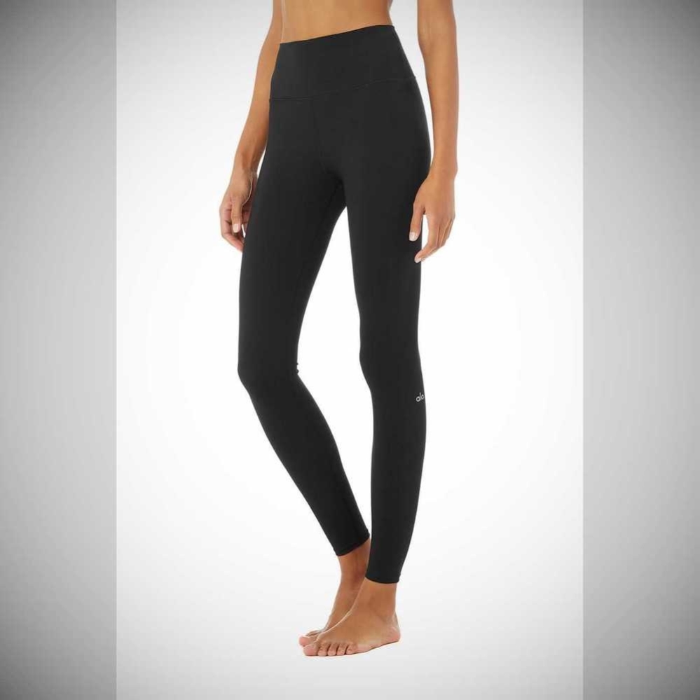 Leggins Alo Yoga High-Cintura Solid Vapor Mujer Negros | MX-35VWRE