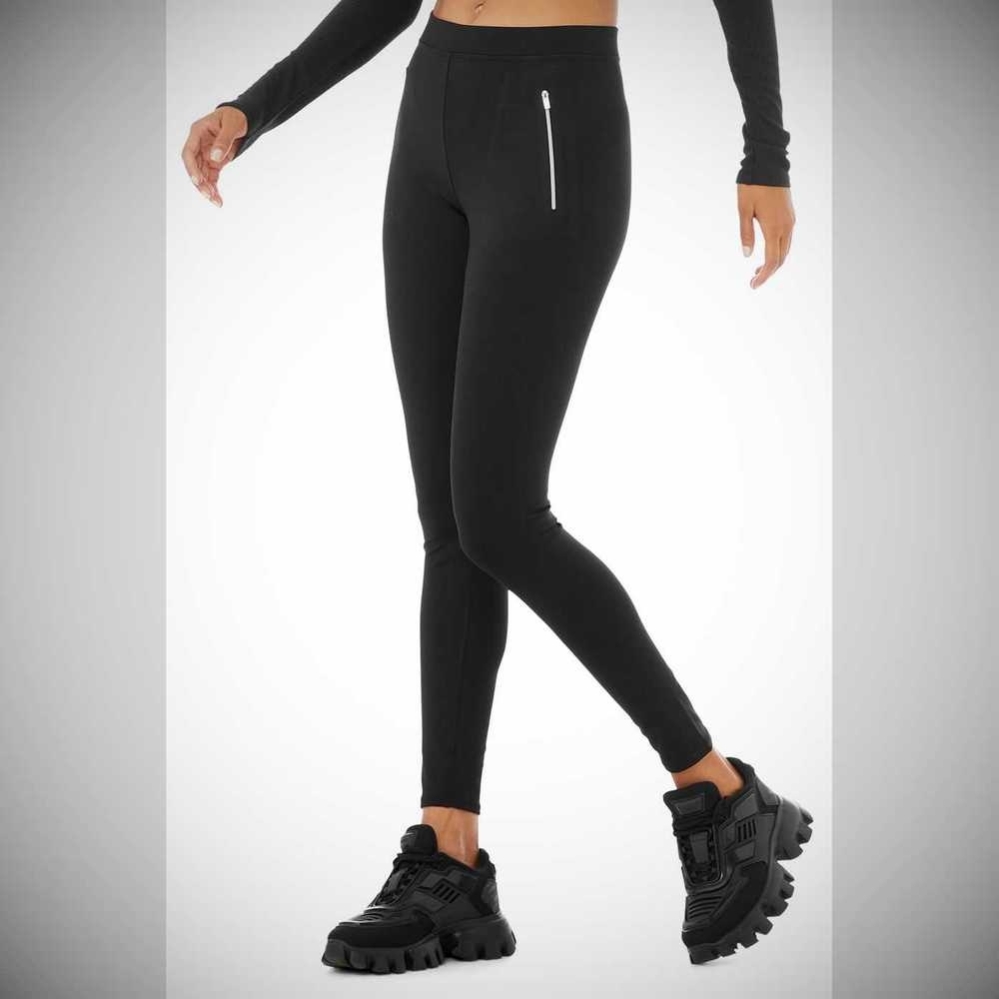 Leggins Alo Yoga High-Cintura Thrill Seeker Mujer Negros | MX-28ZKBV