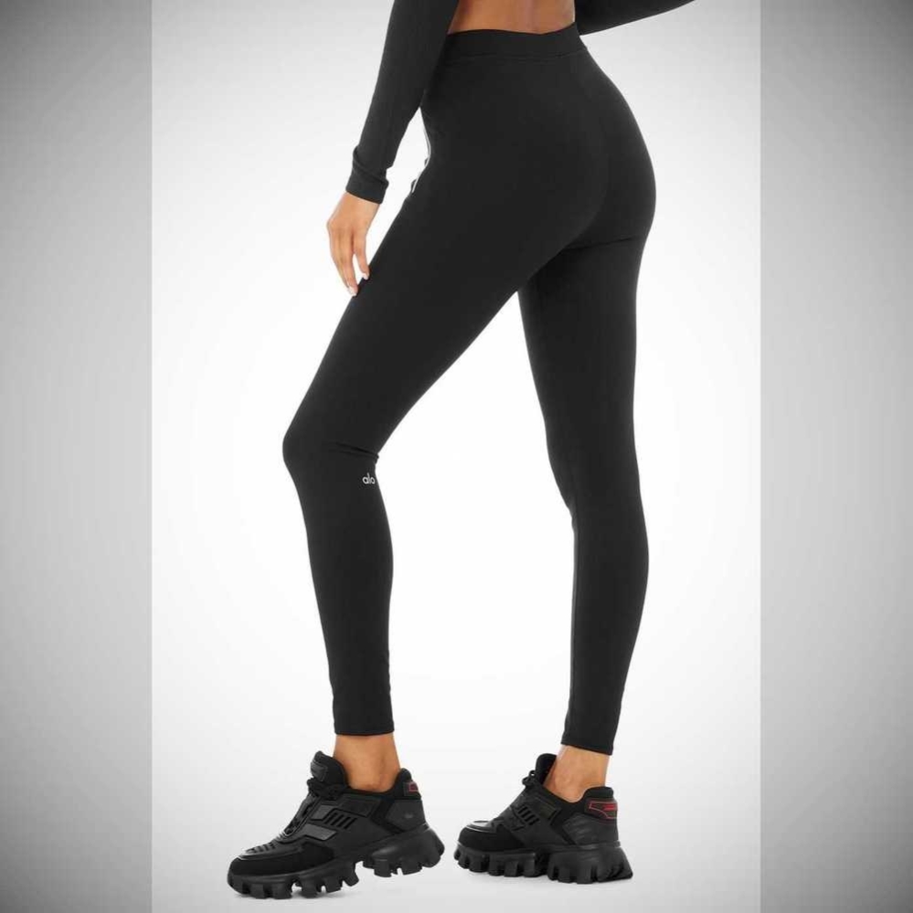 Leggins Alo Yoga High-Cintura Thrill Seeker Mujer Negros | MX-28ZKBV