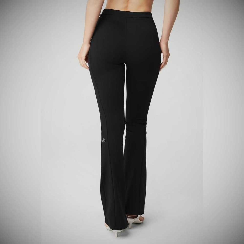 Leggins Alo Yoga High-Cintura Zip It Flare Mujer Negros | MX-39OSWF