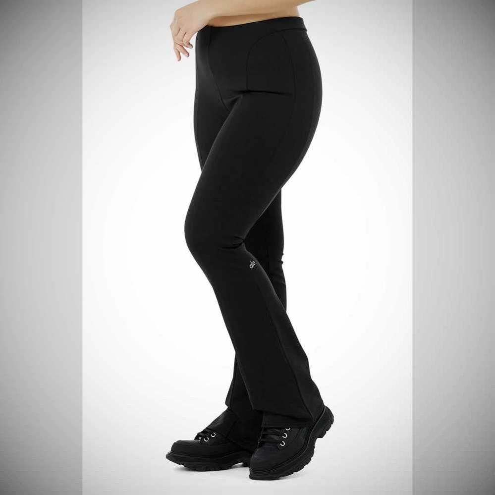 Leggins Alo Yoga High-Cintura Zip It Flare Mujer Negros | MX-39OSWF