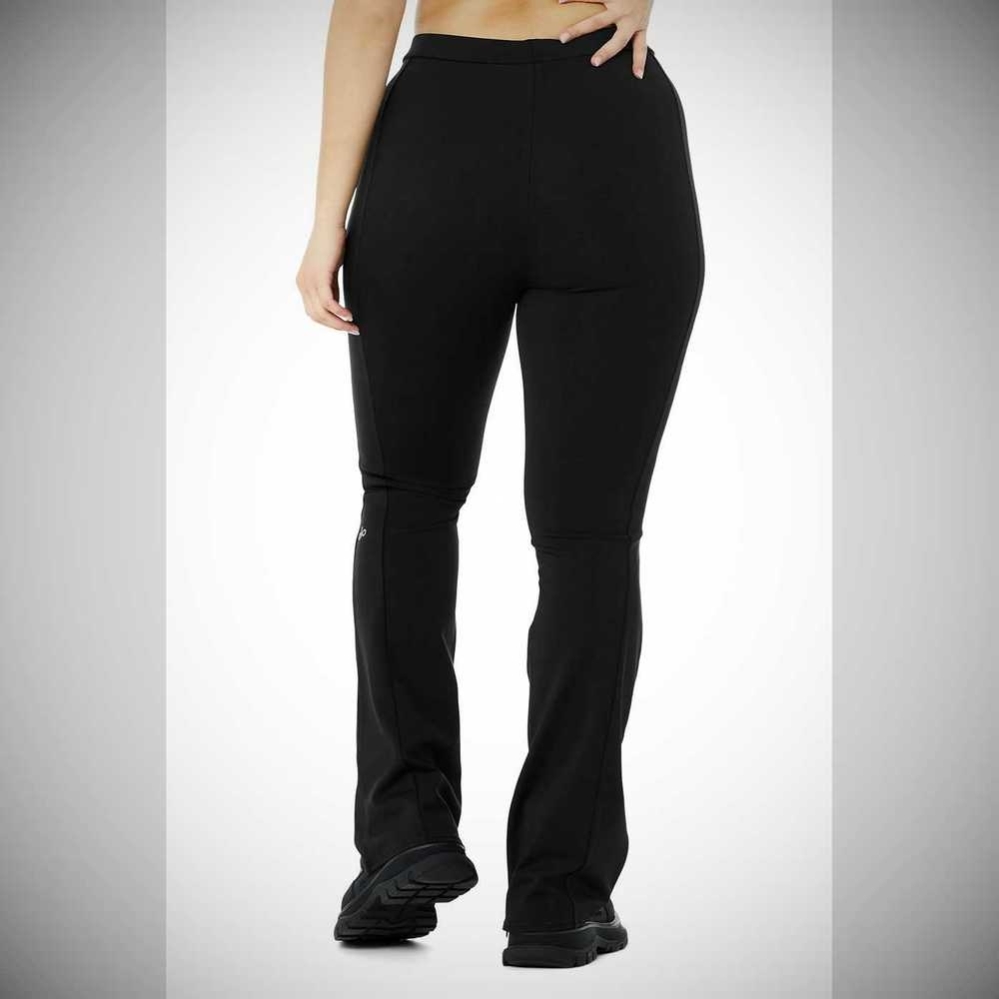 Leggins Alo Yoga High-Cintura Zip It Flare Mujer Negros | MX-39OSWF