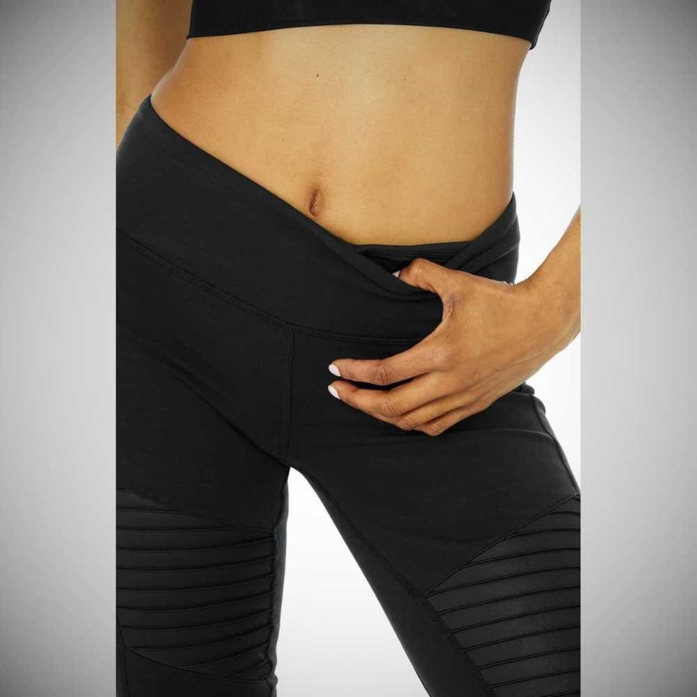 Leggins Alo Yoga Moto Mujer Negros | MX-54OEUW