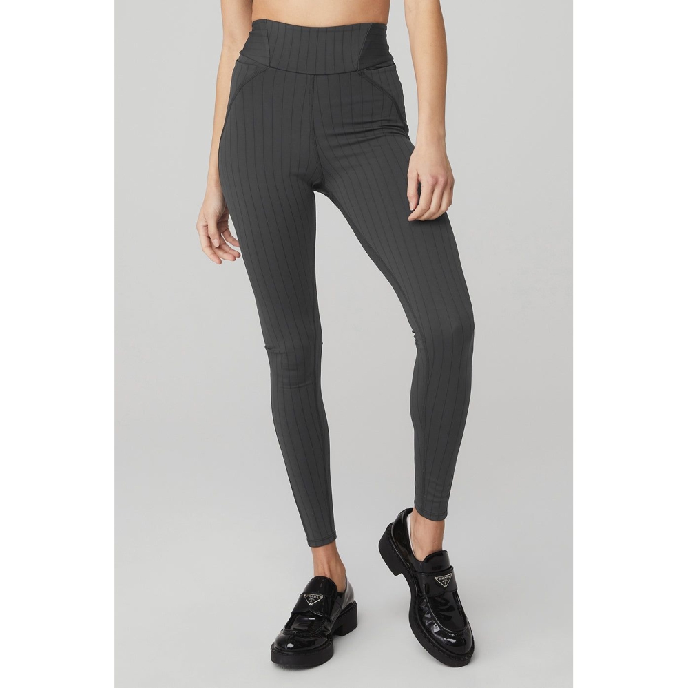 Leggins Alo Yoga Pinstripe Jacquard Extreme High-Cintura Mujer Grises Negros | MX-76VCQN