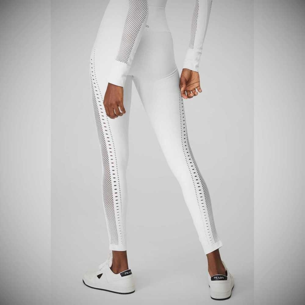 Leggins Alo Yoga Seamless High-Cintura 7/8 Open Air Mujer Blancos | MX-89KGHO