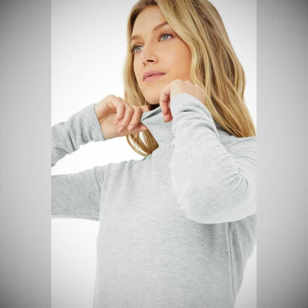 Long Sleeve Alo Yoga Embrace Mujer Grises | MX-12NVKO