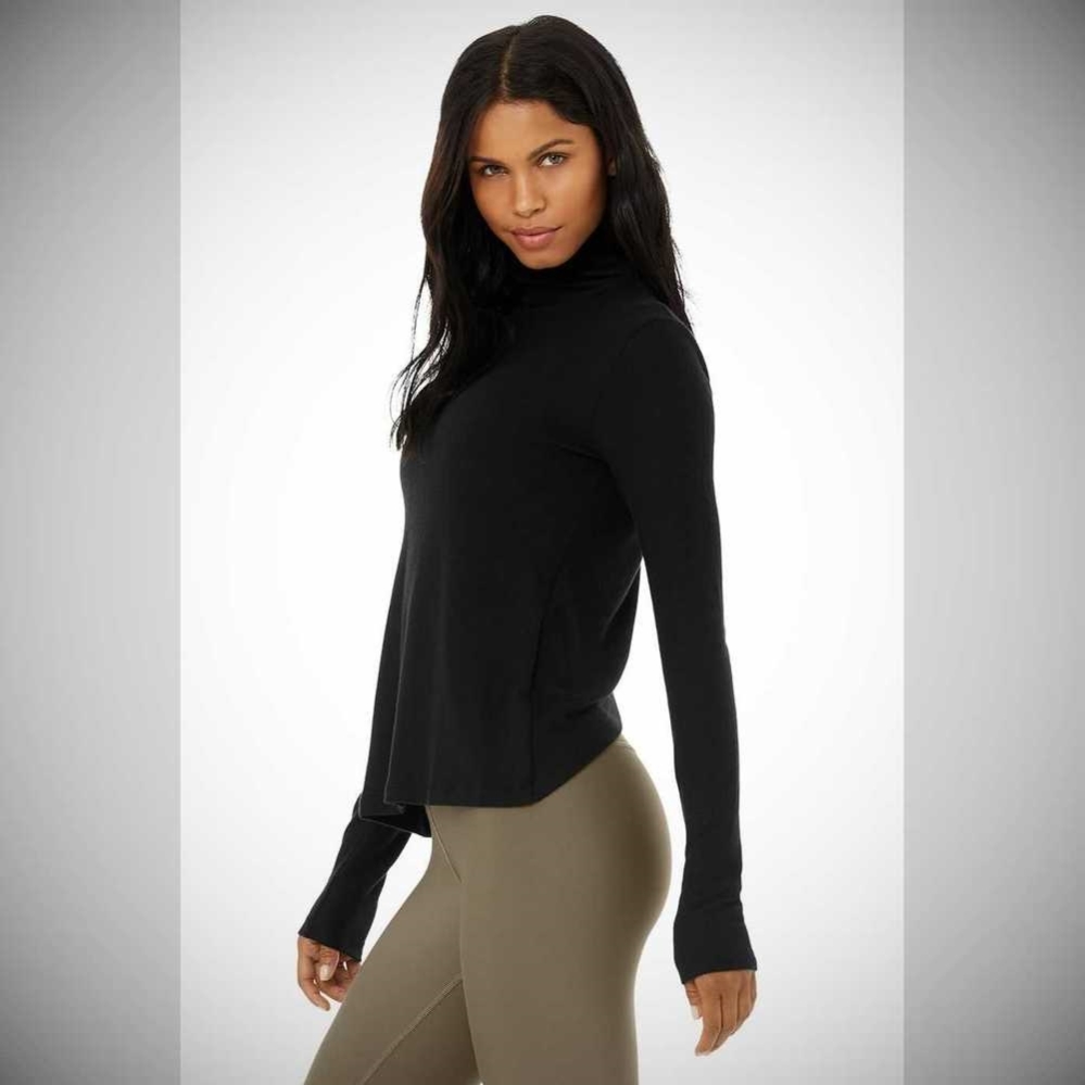 Long Sleeve Alo Yoga Embrace Mujer Negros | MX-13YAXC