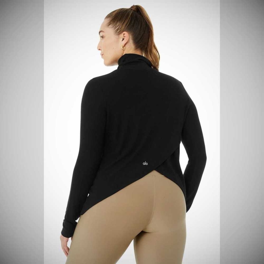 Long Sleeve Alo Yoga Embrace Mujer Negros | MX-13YAXC