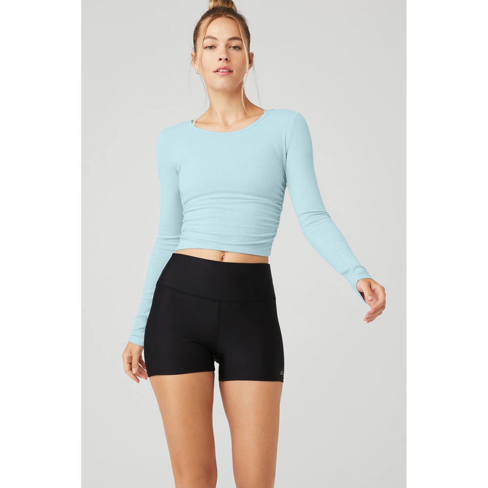 Long Sleeve Alo Yoga Gather Mujer Azules | MX-63CUFO