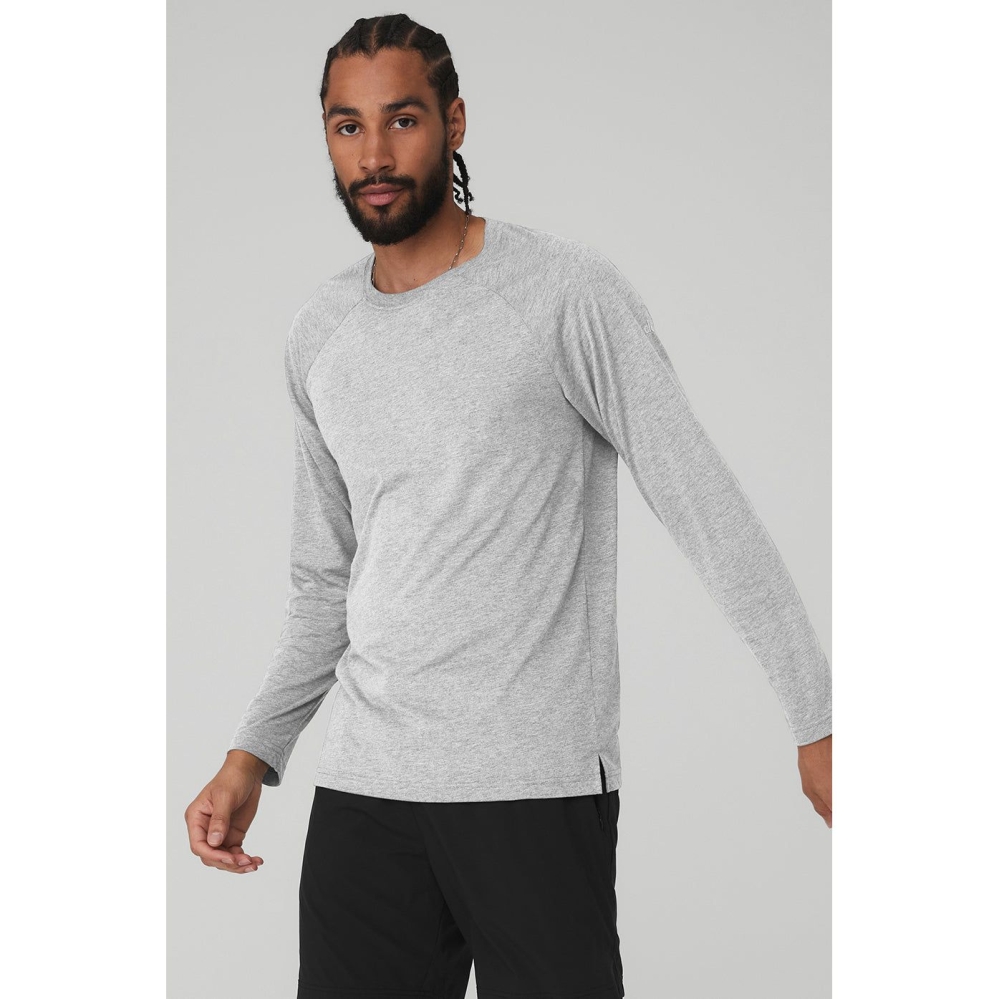 Long Sleeve Alo Yoga Triumph Tee Hombre Grises | MX-75GNHQ