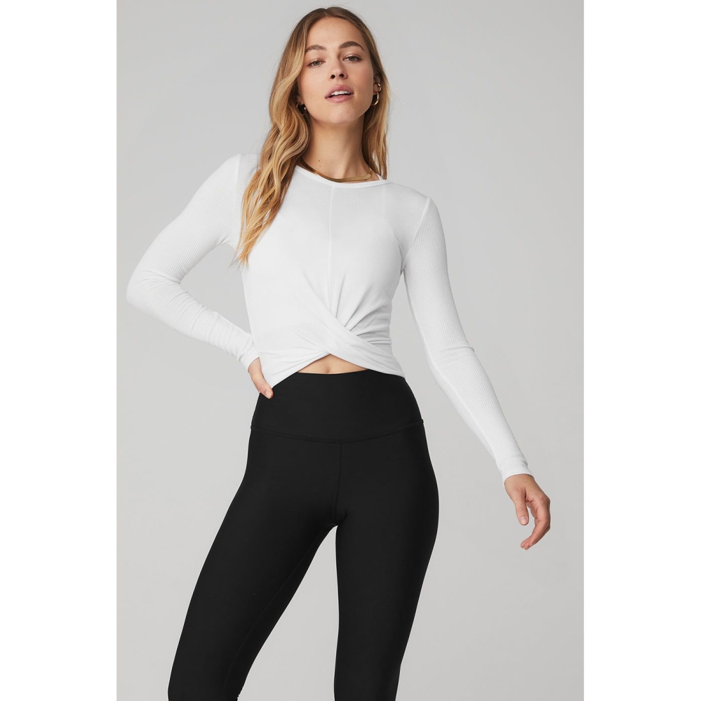 Long Sleeve Top Alo Yoga Cover Mujer Blancos | MX-41KSHG