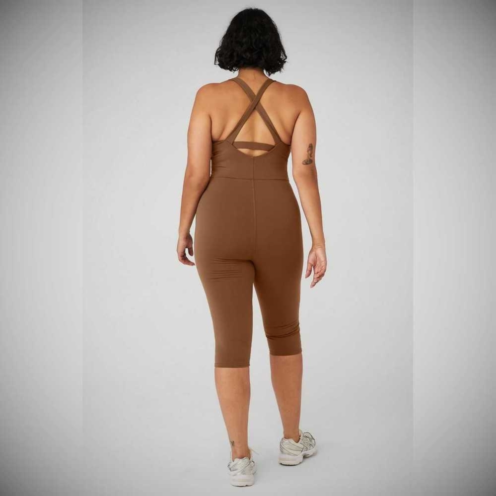 Onesies Alo Yoga Airbrush Physique Mujer Marrom | MX-34ZOBF