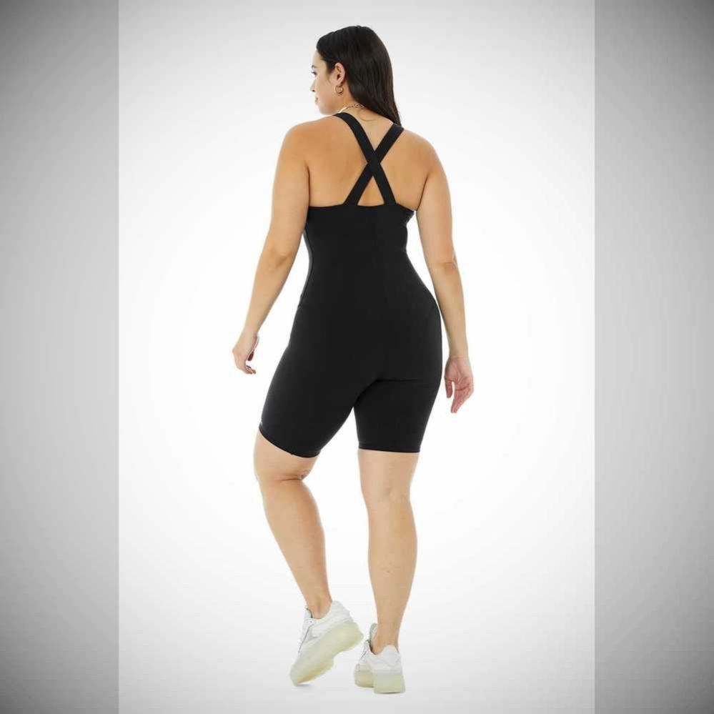 Onesies Alo Yoga Airbrush Real Mujer Negros | MX-42DITO