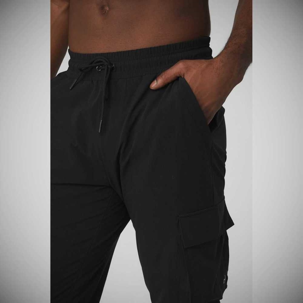 Pantalones Alo Yoga Cargo Division Field Hombre Negros | MX-01LOAI