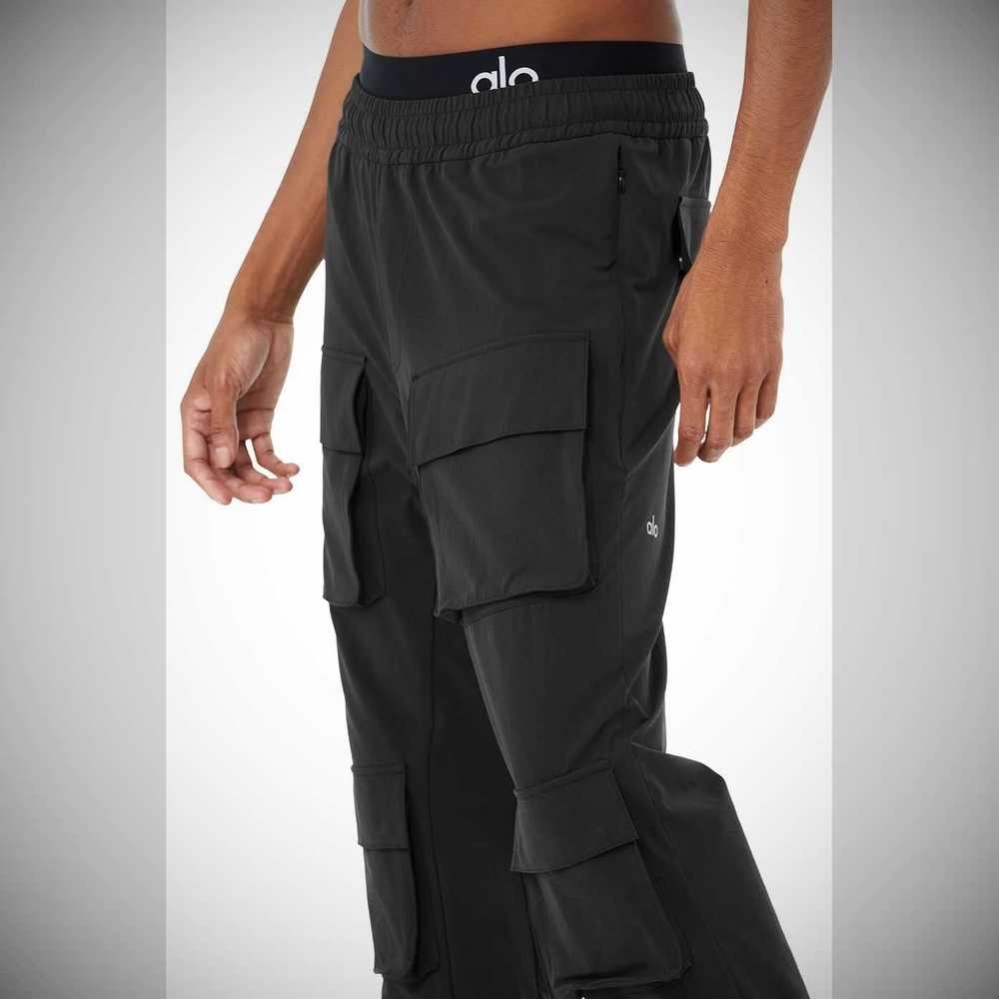 Pantalones Alo Yoga Cargo Venture Hombre Negros | MX-98CVXS