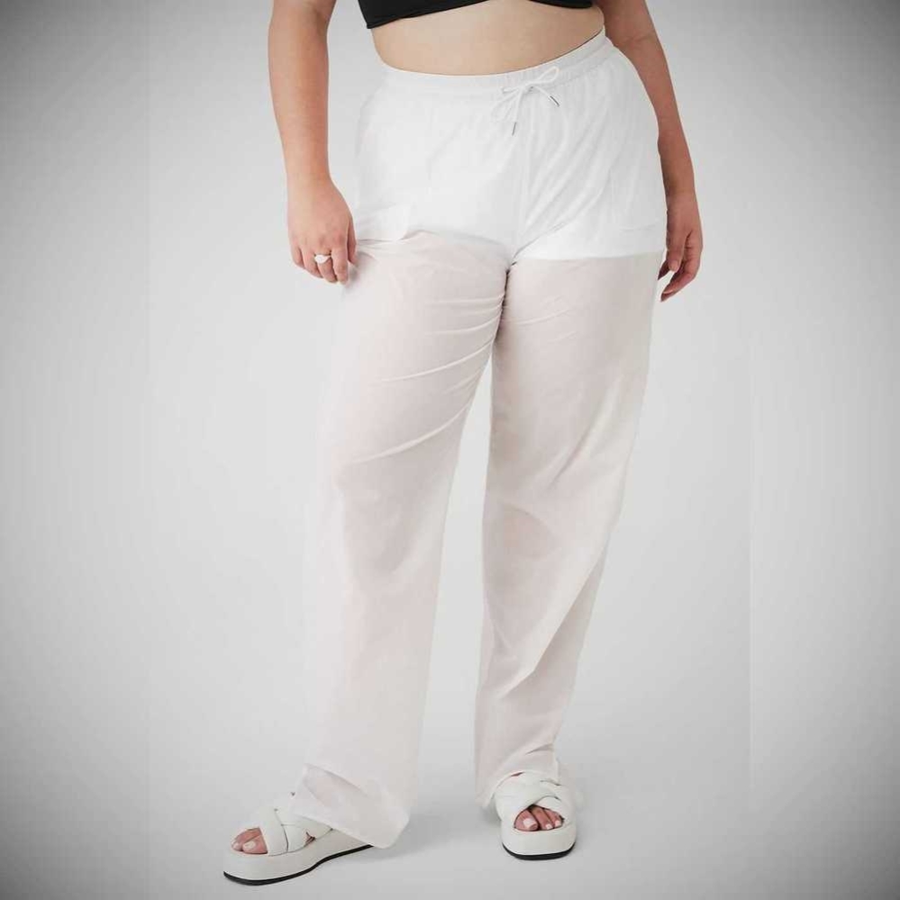 Pantalones Alo Yoga Cloud Nine Mujer Blancos | MX-45PLMV