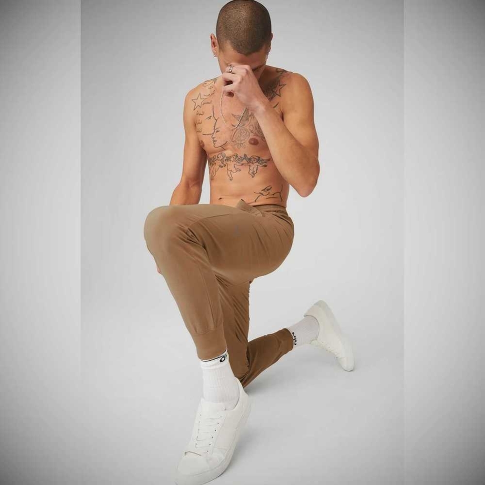 Pantalones Alo Yoga Co-Op 7/8 Hombre Marrom | MX-21AYLZ