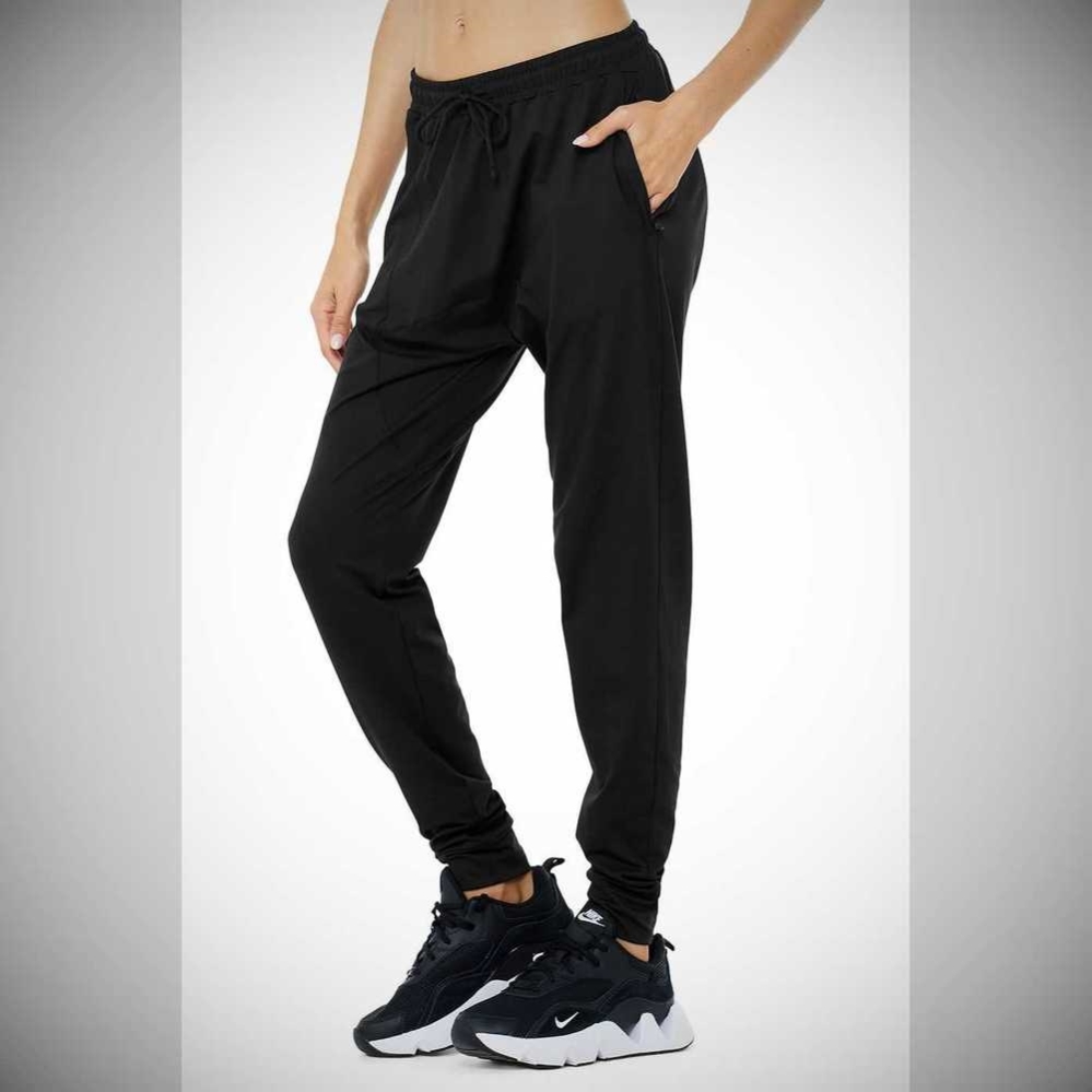 Pantalones Alo Yoga Conquer Revitalize Mujer Negros | MX-75AWBM