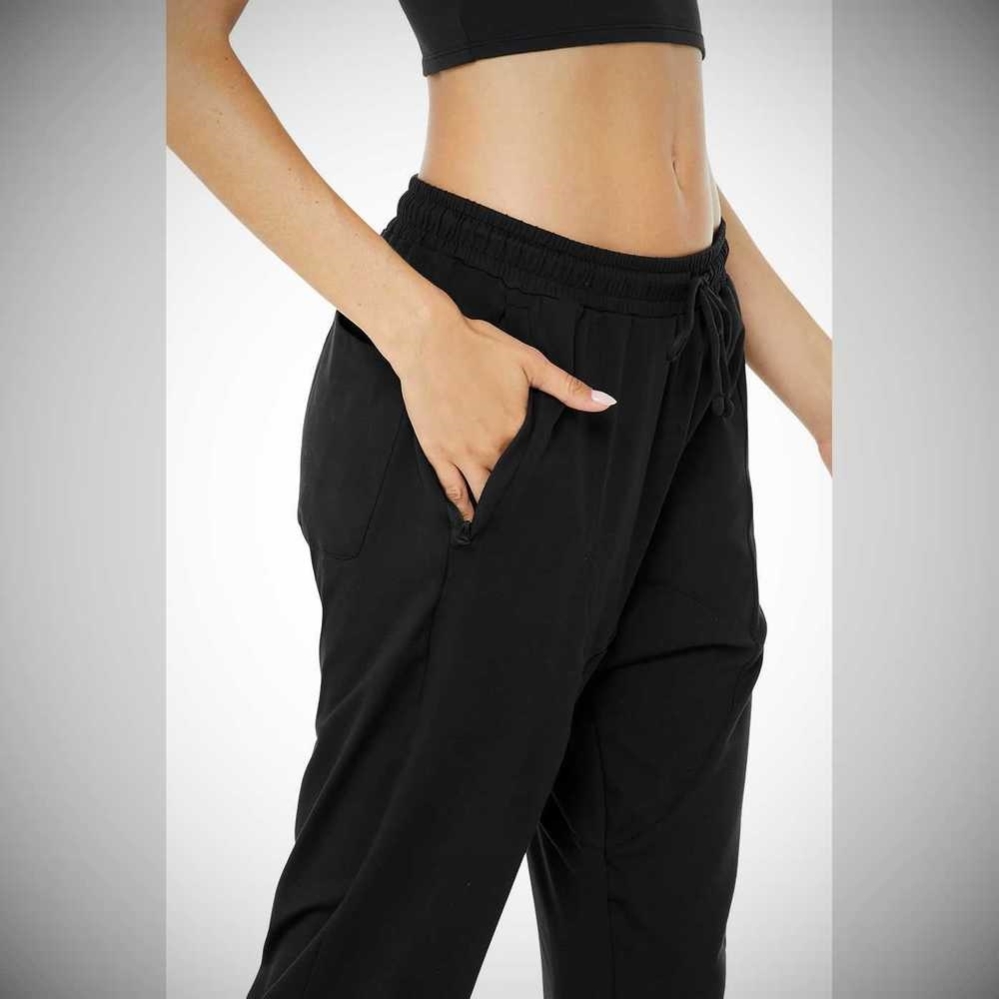 Pantalones Alo Yoga Conquer Revitalize Mujer Negros | MX-75AWBM