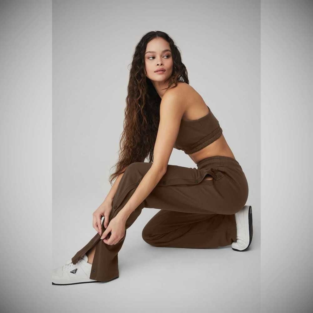 Pantalones Alo Yoga Courtside Tearaway Snap Mujer Cafes | MX-26WSVE