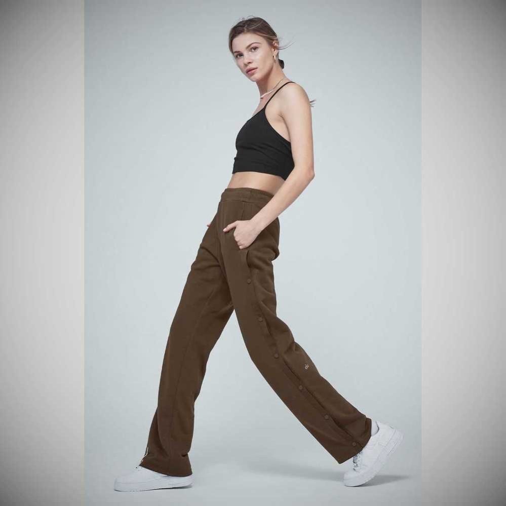 Pantalones Alo Yoga Courtside Tearaway Snap Mujer Cafes | MX-26WSVE